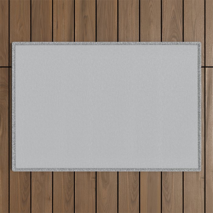 Stormy Grey - Light Neutral Mid Tone Gray Solid Color PPG Whirlwind PPG1013-3 Outdoor Rug