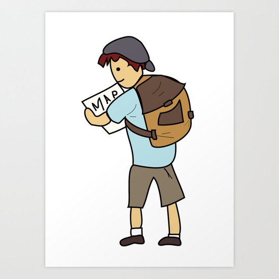 Backpacker Art Print