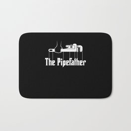 The Pipefather - Plumber plumbing Design Bath Mat | Tools, Handyman, Wrench, Maintenance, Plumber, Graphicdesign, Household, Repair, Repairman, Plumbing 