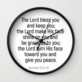Numbers 6 24 #bibleverse #scriptures #blessing Wall Clock