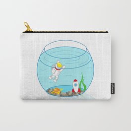 Space Fishbowl | Astronaut Fishbowl | Swimming Astronaut | Space in a Fishbowl | pulps of wood Carry-All Pouch | Swimmingastronaut, Saturnplanet, Universe, Underwaterastronaut, Goldfishbowl, Rocketship, Galaxy, Helmet, Seaweed, Graphicdesigns 