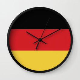 Germany Flag Print German Country Pride Patriotic Pattern Wall Clock