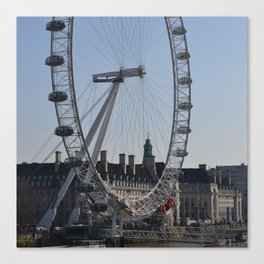Great Britain Photography - London Eye In The Afternoon Canvas Print