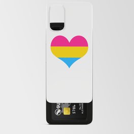 Pansexual pride flag colors in a heart shape Android Card Case