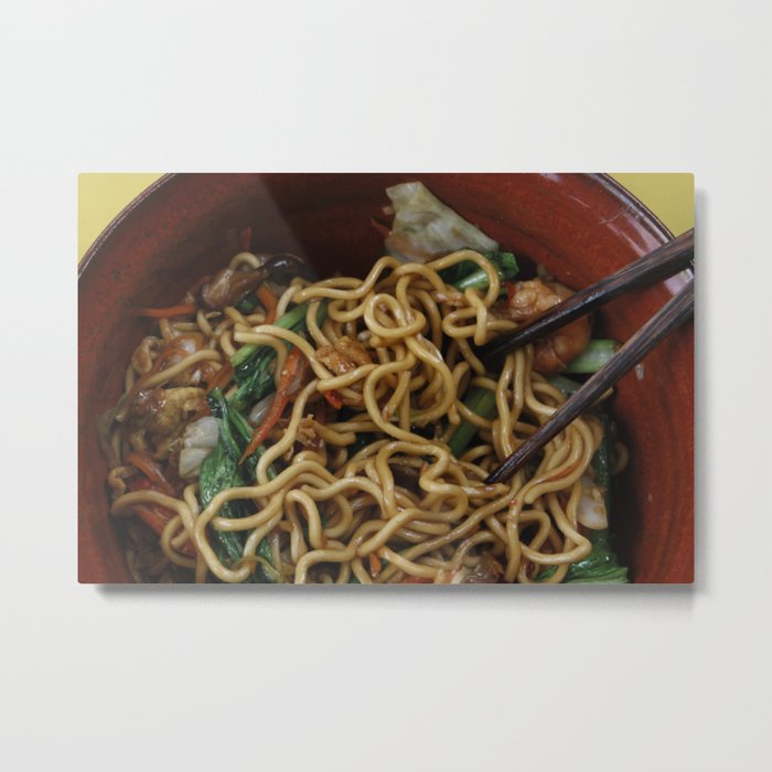 Asia Noodles Metal Print