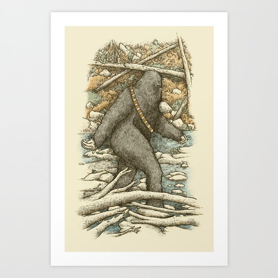 Went for a Wook Art Print
