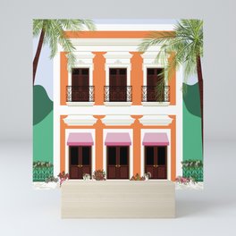 Puerto Rico Orange House Mini Art Print