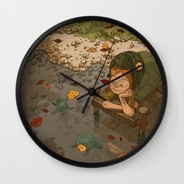 La rivière aux tortues Wall Clock