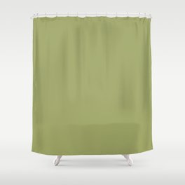 Olive Green Color Shower Curtain