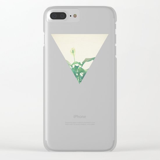 Peace Lily Clear iPhone Case