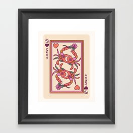 Cancer Playing Card Framed Art Print