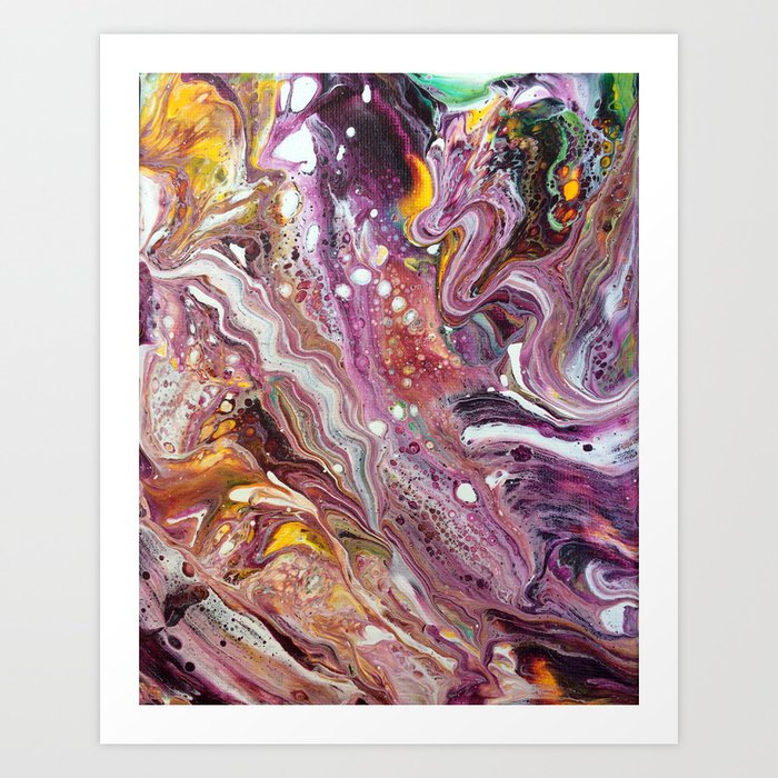 Original Acrylic Painting Poured Painting Abstract Acrylic Flow