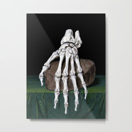 skeleton of a hand by Jan l'Admiral Metal Print | Retro, Occult, Skeleton, Evil, Artarchive, Dark, Darkmagic, Black, Darkness, Green 