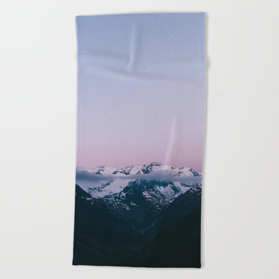 Sunset Mountains (pastel) Beach Towel