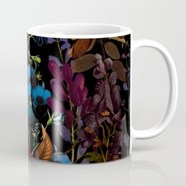 Dark autumn flower garden design floral pattern design Coffee Mug