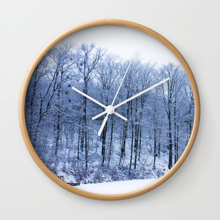 Winter Lake Wall Clock