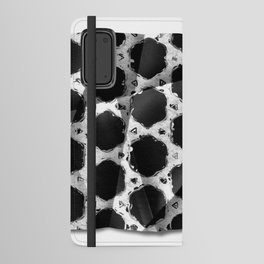 Crinkled Black and White Pattern - art and home decor Android Wallet Case