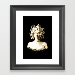 Gold Medusa Framed Art Print