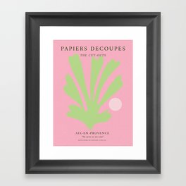 Matisse print, Exhibition wall art, Matisse inspired art, Pink illustration print, Matisse poster, Matisse illustration, Henri matisse, Matisse cut out shape, Abstract wall art, Matisse flower Poster, Papiers decoupes, The cut outs Framed Art Print