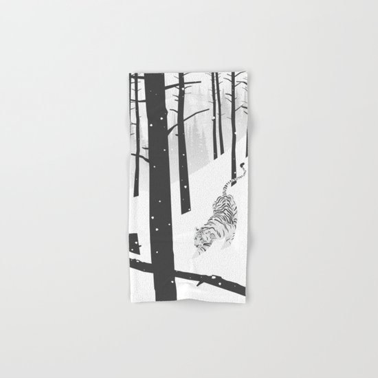 White tiger Hand & Bath Towel