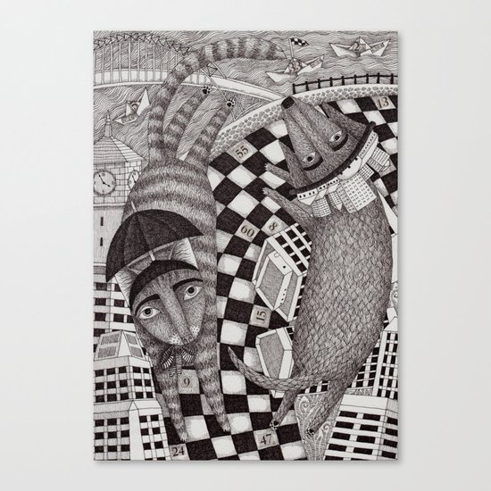 In The City Canvas Print