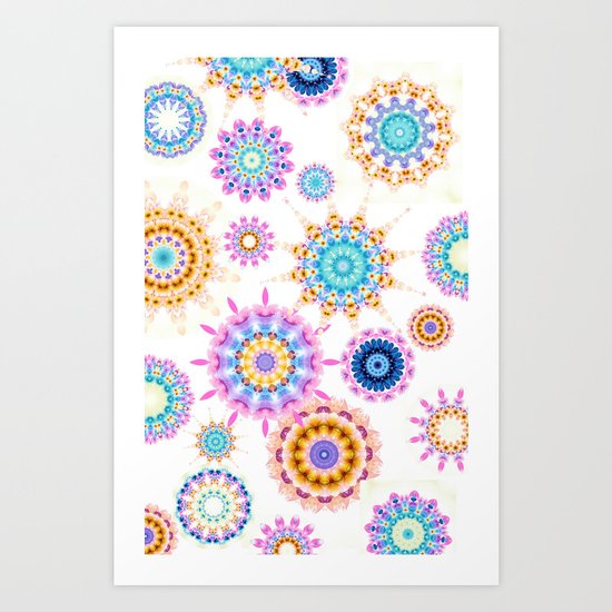 Funky Mandala's Art Print