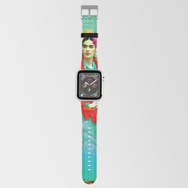 Frida Kahlo with Mexican Animals Birds Plants Apple Watch Band