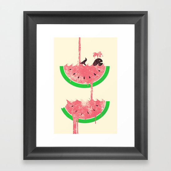 watermelon falls Framed Art Print