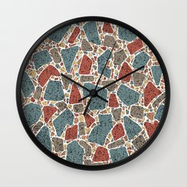 Modern Terrazzo Stones Pattern Wall Clock