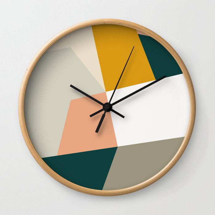 Abstract Geometric 27 Green Wall Clock