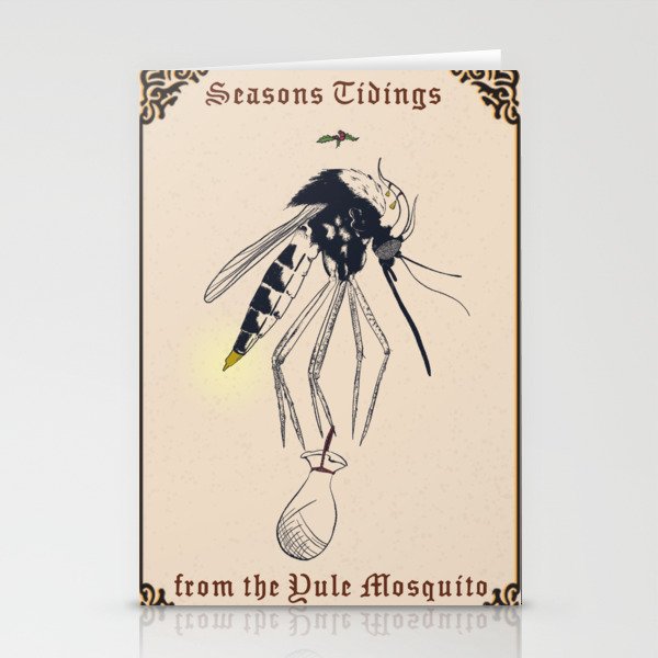 Yule Mosquito Stationery Cards