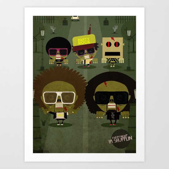 Party zombie rock Art Print