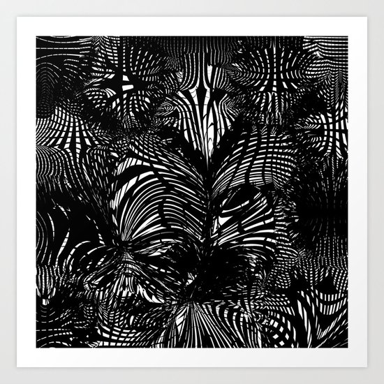 black stripes chaos Art Print