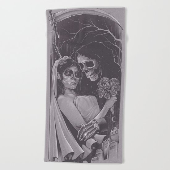 Death Won't Do Us Part Beach Towel