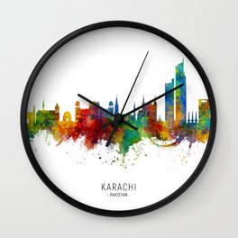 Karachi Pakistan Skyline Wall Clock