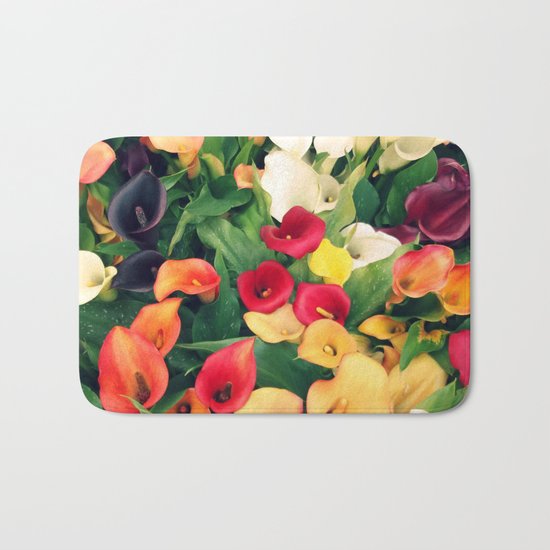 Rainbow Calla lily Bath Mat