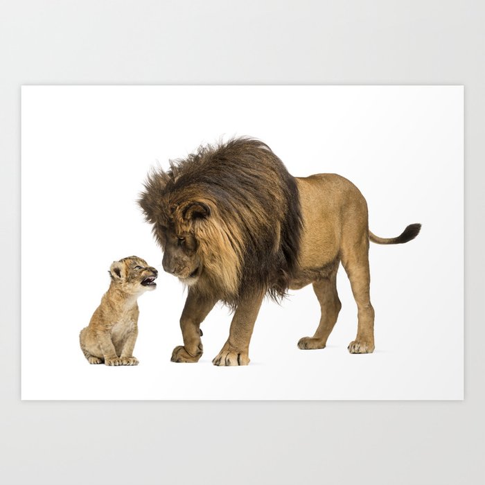 Dad and son Art Print
