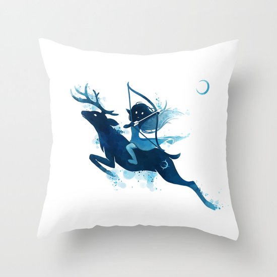 Elf Archer Throw Pillow