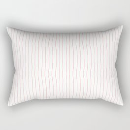 White and Pink Slim Line Pattern Rectangular Pillow