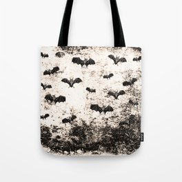 Vintage Halloween Bat pattern Tote Bag
