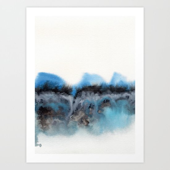 Watercolor abstract landscape 11 Art Print