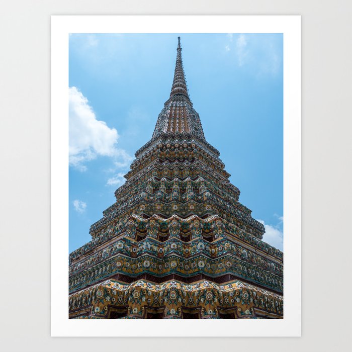 Buddhist Stupor, Wat Pho, Bangkok, Thailand Art Print
