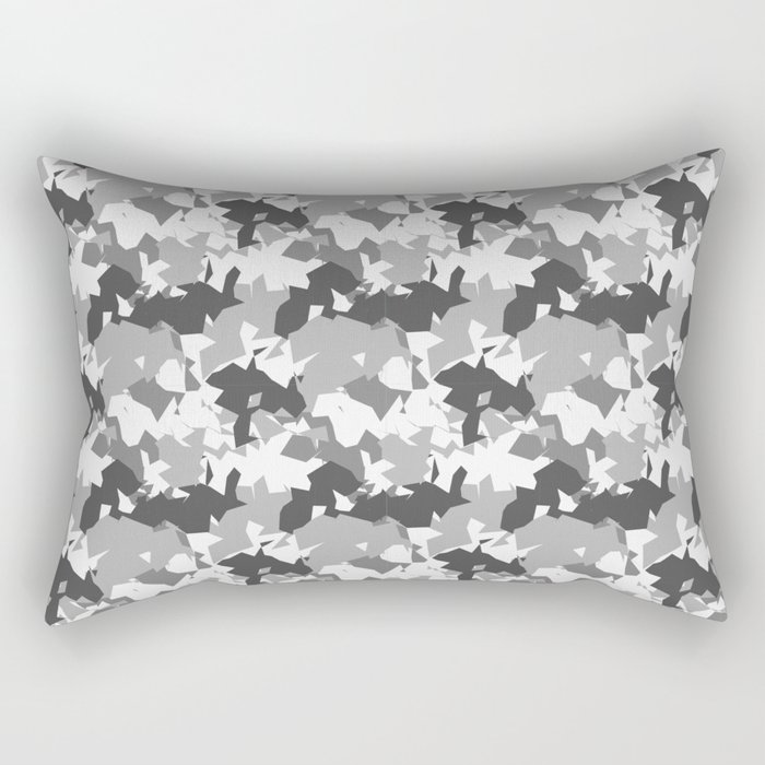 Grey Army camouflage Pattern  Rectangular Pillow