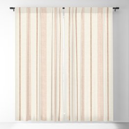 ivy stripes - cream, rust and terracotta Blackout Curtain