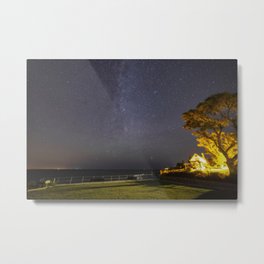 Summers night sky at Old Garden Beach Metal Print | Oldgarden, Sky, Night, Milkyway, House, Photo, Night Sky, Digital, Landscape, Lawn 