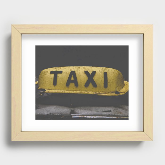 Taxi Recessed Framed Print