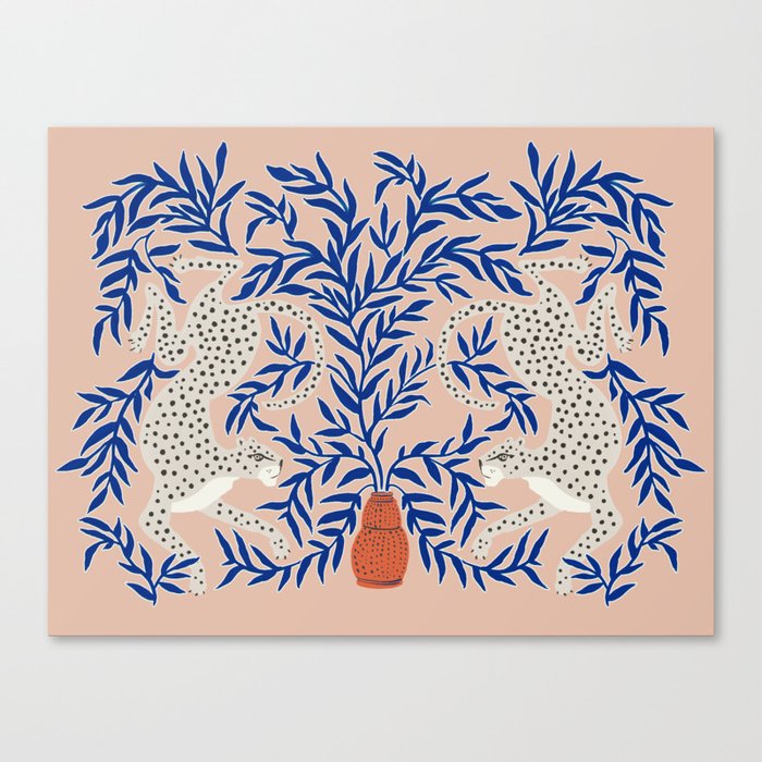 Leopard Vase Canvas Print