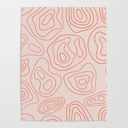 Topographic Map Topography Abstract Pattern Poster