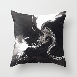 ink dragon Throw Pillow