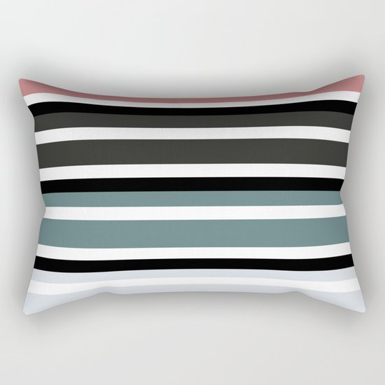 Simple colorful striped pattern . 3 Rectangular Pillow